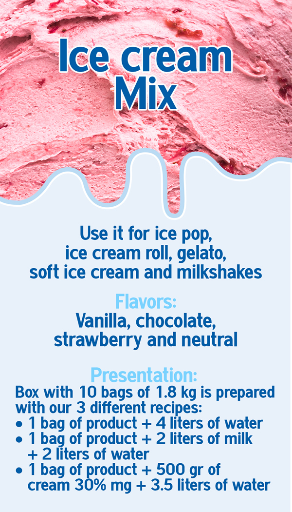 ICE CREAM MIX STRAWBERRY Flavor Ice Cream Mix